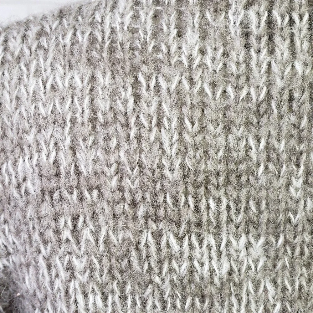 Vintage 1980s wool blend hand knit women's sweater quilt stars design - Small‎